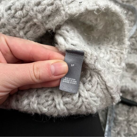 Aerie grey knit pull over mock cowl neck sweater size small - Picture 3 of 4